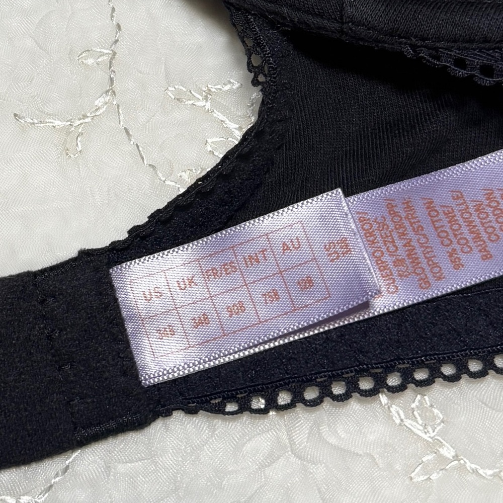Savage x Fenty Black Lace Bralette Size 34B - Picture 4 of 5